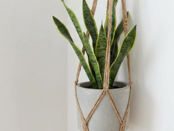 Hemp Rope Woven Flowerpot Hanging Basket (Long, 104cm)