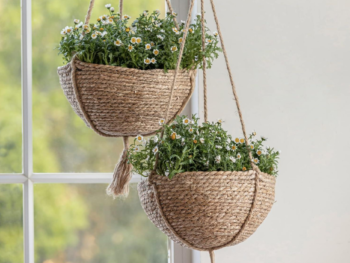 2-Pack Seagrass Hanging Planter (31.5cm)