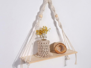 Handwoven Cotton Rope Tapestry Shelf