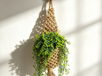 Cotton Rope Teardrop Wall Storage Basket