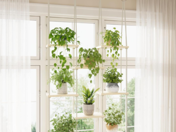 8-Tier Macrame Window Plant Shelf
