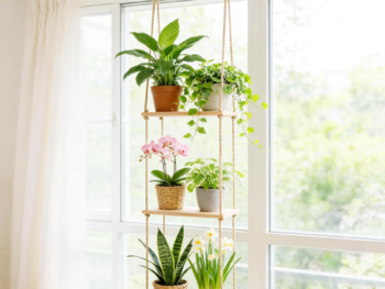 3-Tier Small Window Wood Floating Shelf