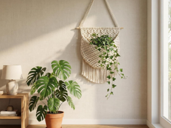 Cotton Rope Tassel Wall Storage Bag